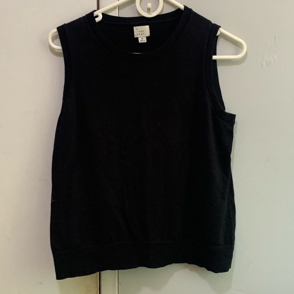 Black, sweater knit tank